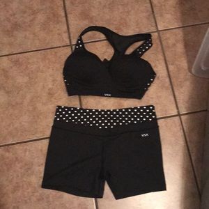 Set of shorts and fitness bra